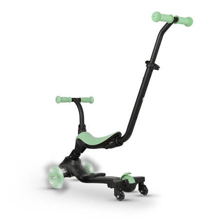 Trotineta multifunctionala 5 in 1 pentru copii Sema EVO, Verde, 1-6 ani, QPlay 694403
