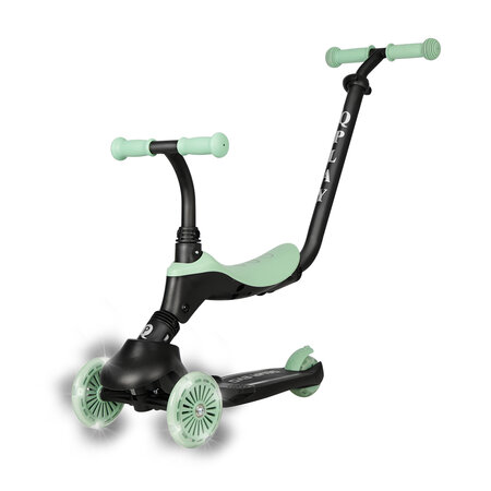 Trotineta multifunctionala 5 in 1 pentru copii Sema EVO, Verde, 1-6 ani, QPlay 694409