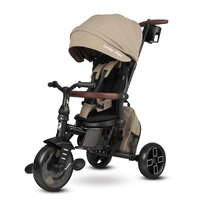 Tricicleta ultrapliabila 7 in 1 Comfo Max, Bej Inchis, 10 luni+, Qplay