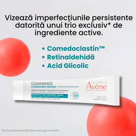 Crema intensiva impotriva cosurilor Comedomed Peeling Cleanance, 40 ml, Avene 813277