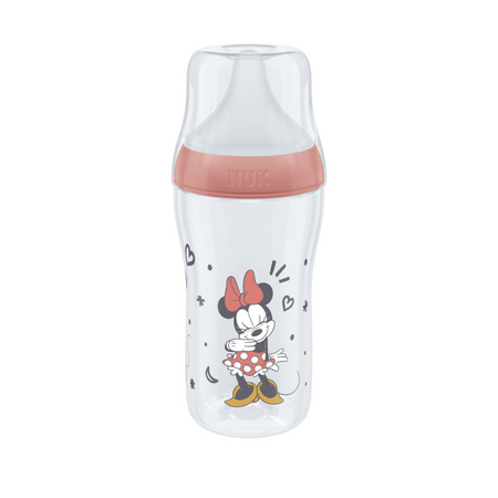 Biberon Perfect Match, + 3 luni, Rosu, Minnie, 260 ml, Nuk