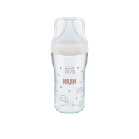 Biberon din sticla Perfect Match, M, Curcubeu, + 3 luni, 230 ml, Nuk