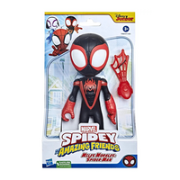 Figurina Marvel Spidey Prietenii Extraordinari, 22.8 cm, Miles Morales, Spider-Man, 3 ani+, Hasbro