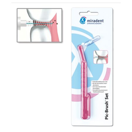 Periute interdentare Pic Kit, Roz, Miradent 695082