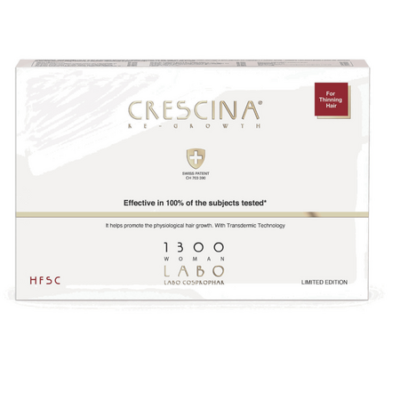 Tratament intensiv pentru cresterea parului 1300 Woman Crescina Re-Growth HFSC Transdermic, 5 fiole, Labo