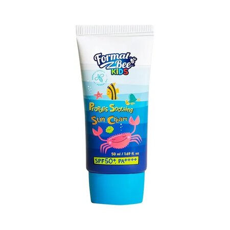 Crema calmanta de protectie solara cu propolis SPF50+ PA++++ Kids, 50 ml, Formal Bee
