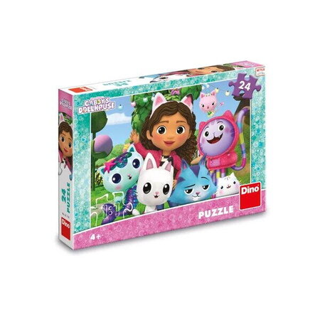 Puzzle, +4 ani, Casa de papusi a lui Gabby, 24 piese, Dino Toys