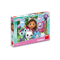 Puzzle, Casa de papusi a lui Gabby, +4 ani, 24 piese, Dino Toys