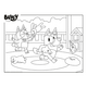 Puzzle de colorat maxi, Bluey, 4 ani+, 60 de piese, Lisciani 695521