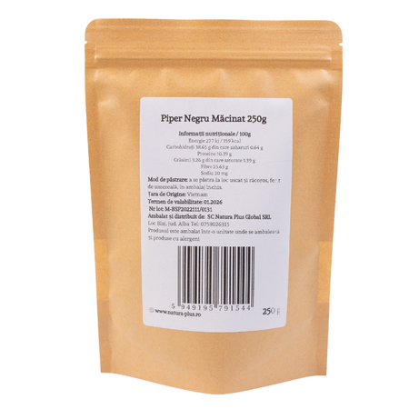 Piper negru macinat, 250 g, Natura Plus 695769