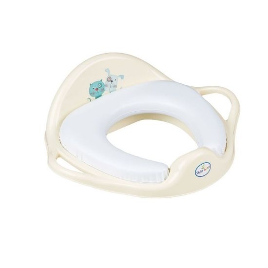 Reductor moale pentru toaleta Dog & Cat, Crem, Tega Baby