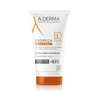 Crema cu protectie solara SPF50+ pentru ten uscat-sensibil Exomega Control, 150 ml, A-derma