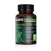 Magneziu bisglicinat Ultra+B6, 60 capsule vegetale, Alavis Maxima