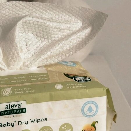 Servetele uscate din fibre de bambus, 60 bucati, Aleva Naturals 696127