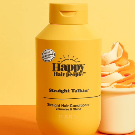 Balsam cu Unt de Shea si Ulei de Portocale pentru par drept, volum si stralucire, 355 ml, Happy Hair People 696169