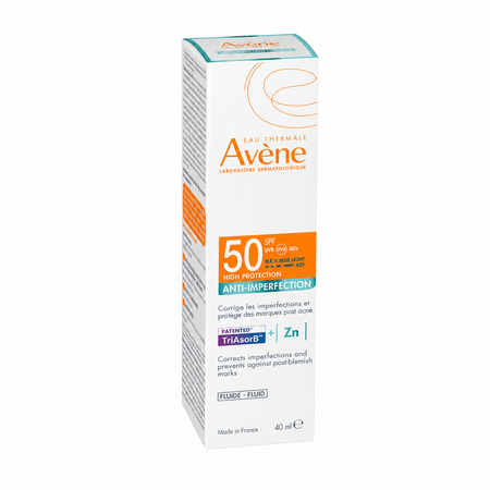 Fluid anti-imperfectiuni cu SPF 50+ pentru ten sensibil cu imperfectiuni, 40 ml, Avene 793905