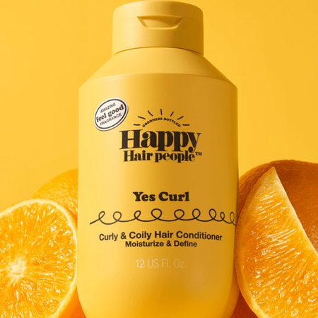 Balsam hidratant cu Ulei de Ricin si Portocale pentru par cret si ondulat, 355 ml, Happy Hair People 696205
