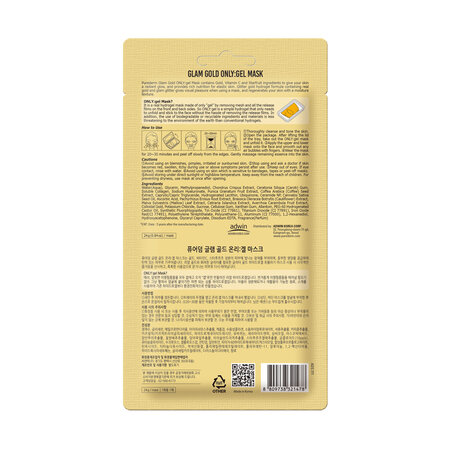 Masca gel pentru fata Glam Gold, Glam Gold, 1 bucata, Purederm 696202