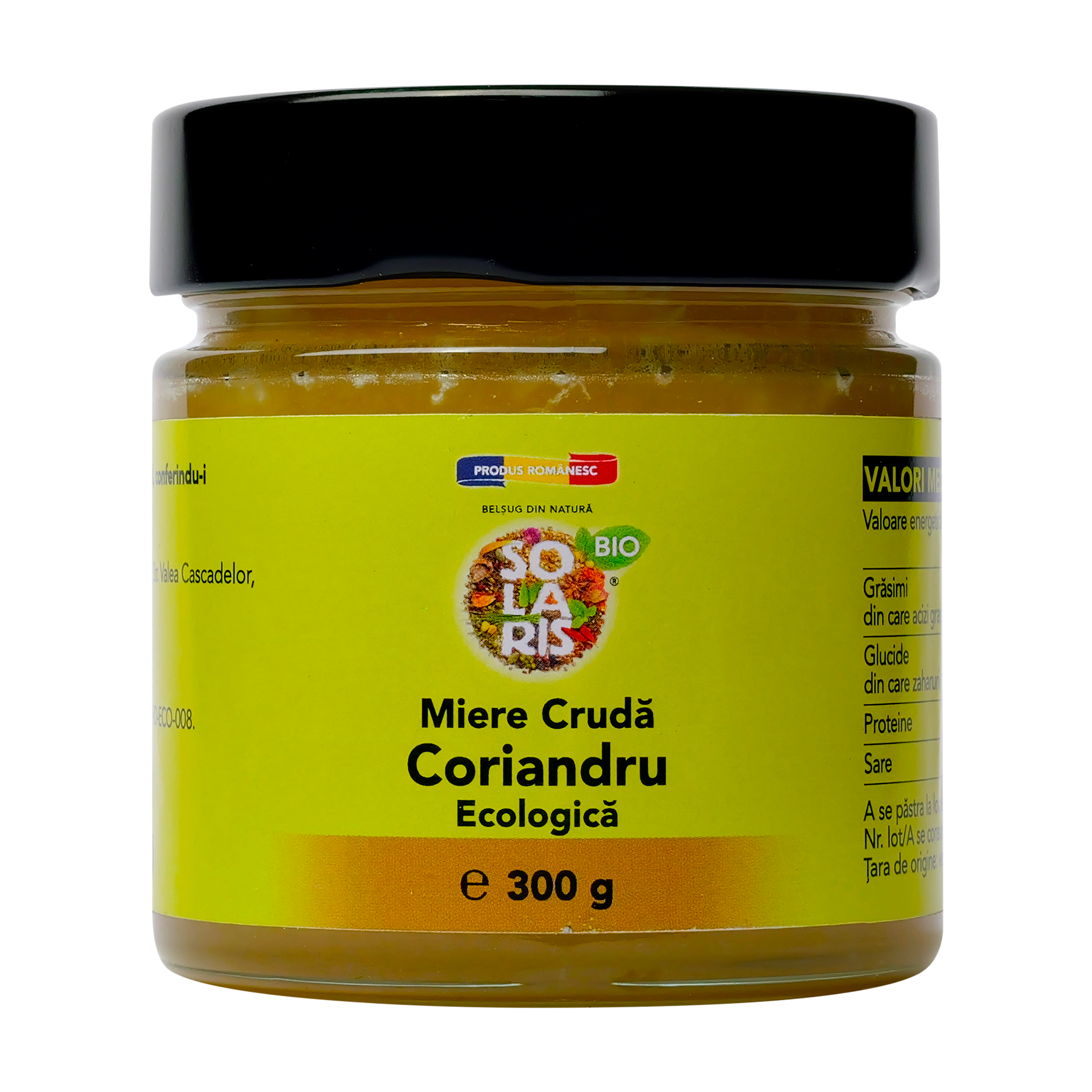 Miere eco cruda Coriandru, 300 g, Solaris