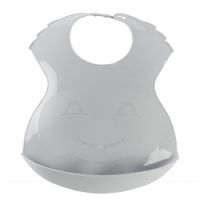 Baveta din plastic, Soft, Gris Charme, Thermobaby