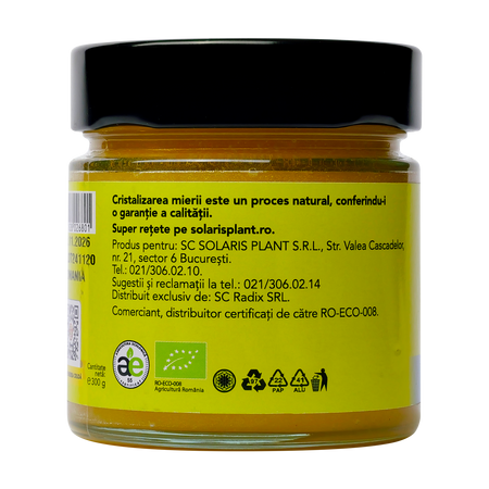 Miere Eco cruda Poliflora, 300 g, Solaris 696259