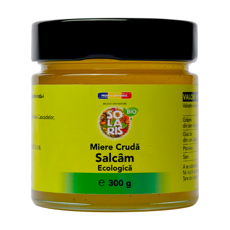 Miere Eco cruda Salcam, 300 g, Solaris