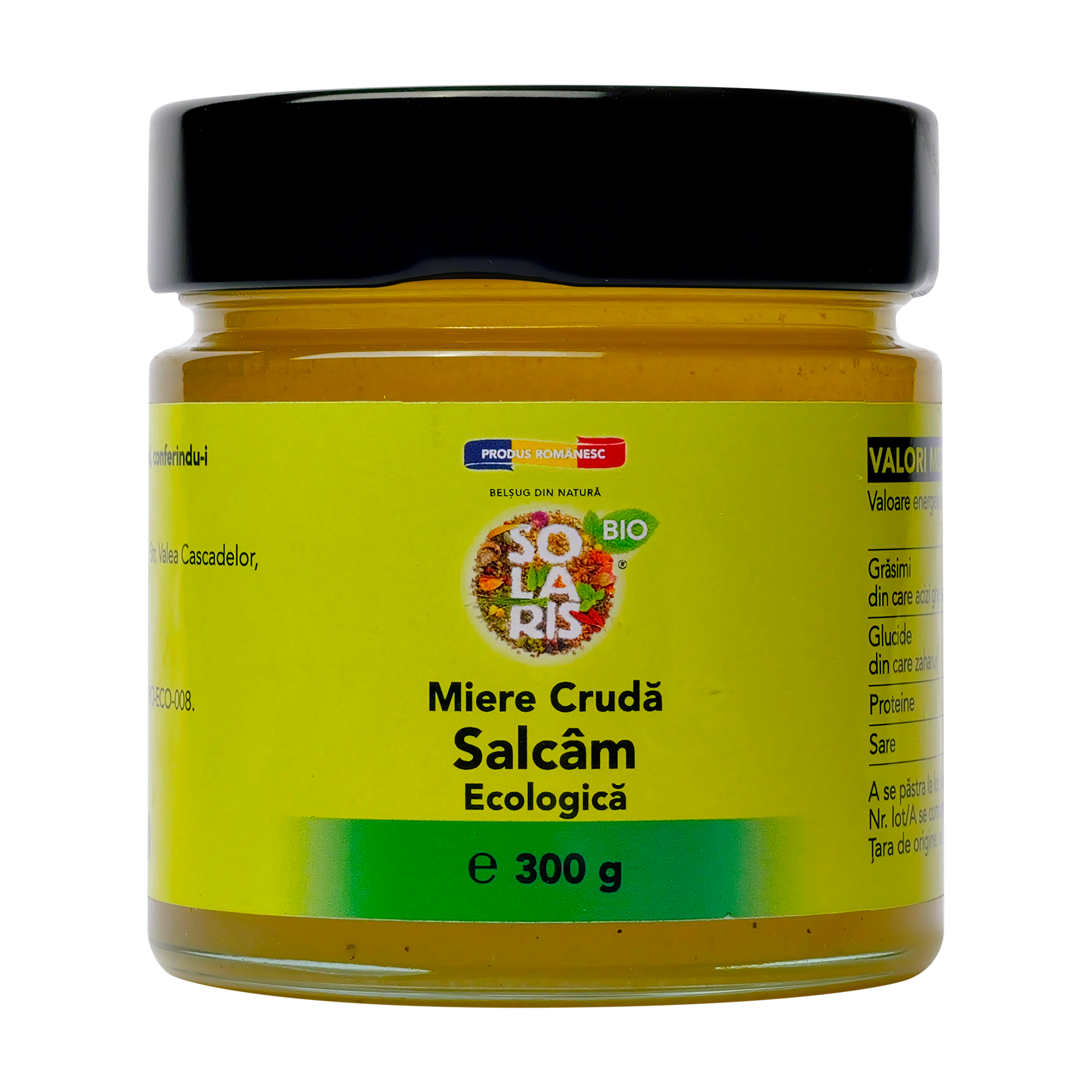 Miere Eco cruda Salcam, 300 g, Solaris
