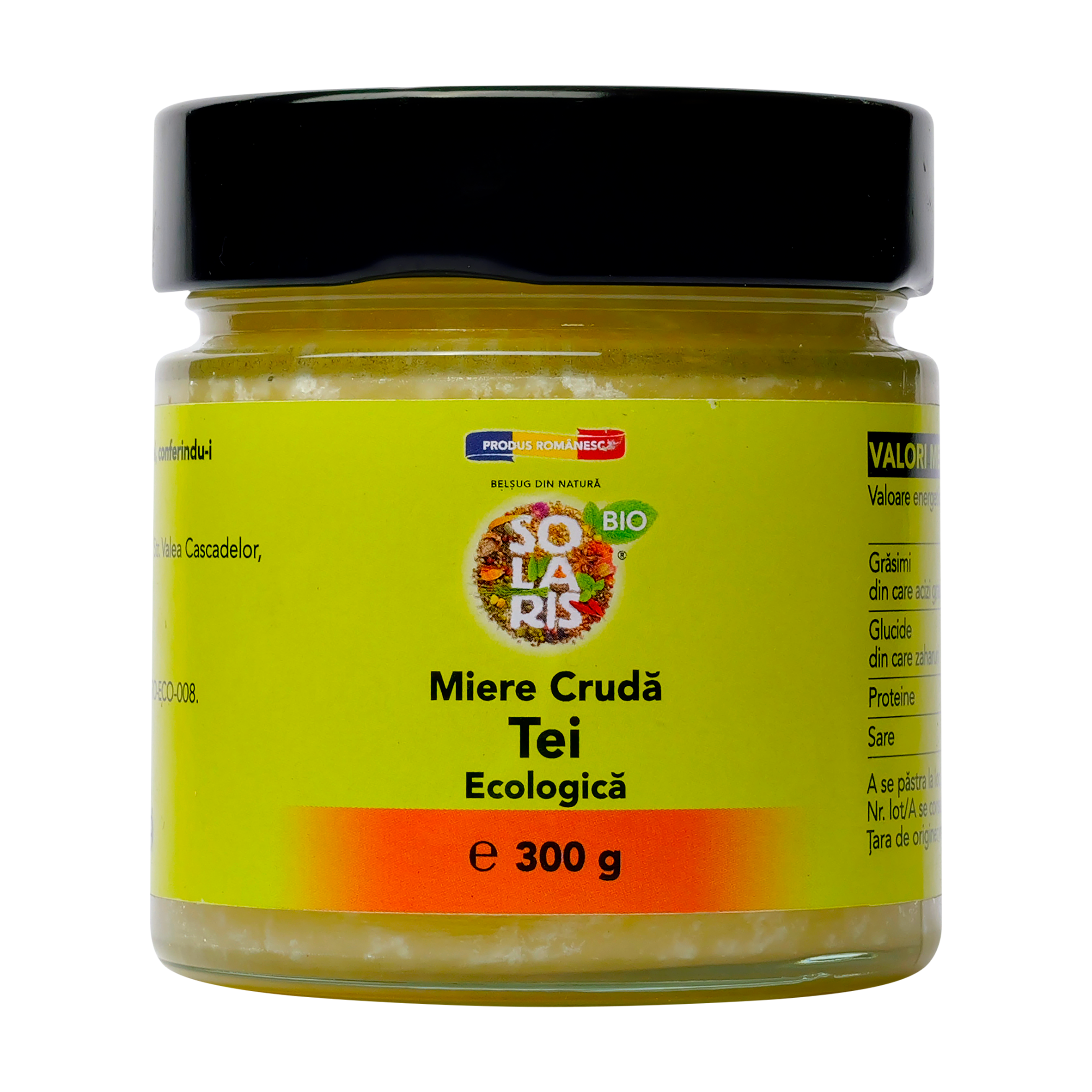 Miere Eco cruda Tei, 300 g, Solaris