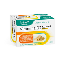 Vitamin D2 Naturala, 1000 U.I., 30 capsule, Rotta Natura