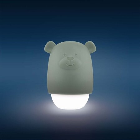 Lampa de veghe cu senzor de lumina, Verde, Benny the Bear, 10 luni+, Zazu Kids 696309