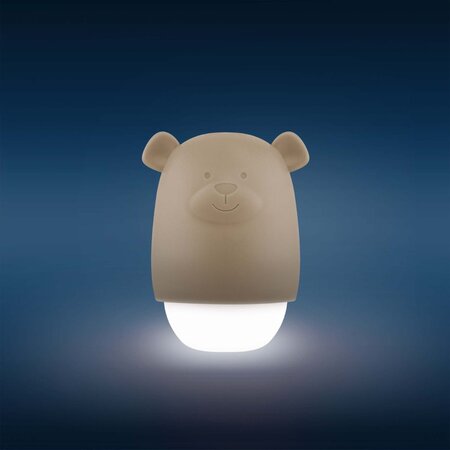 Lampa de veghe cu senzor de lumina, Bej, Benny the Bear, 10 luni+, Zazu Kids 696324