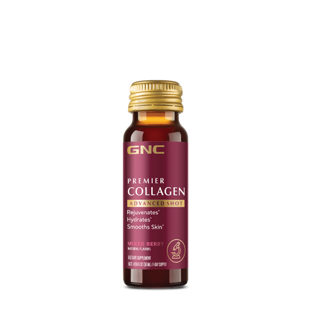 Shoturi cu peptide de colagen marin hidrolizat Premier Collagen, Fructe de padure, 10 bucati x 50 ml, GNC 696412