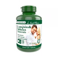L-arginina & Tribulus terrestris, 150 capsule, Pro Natura