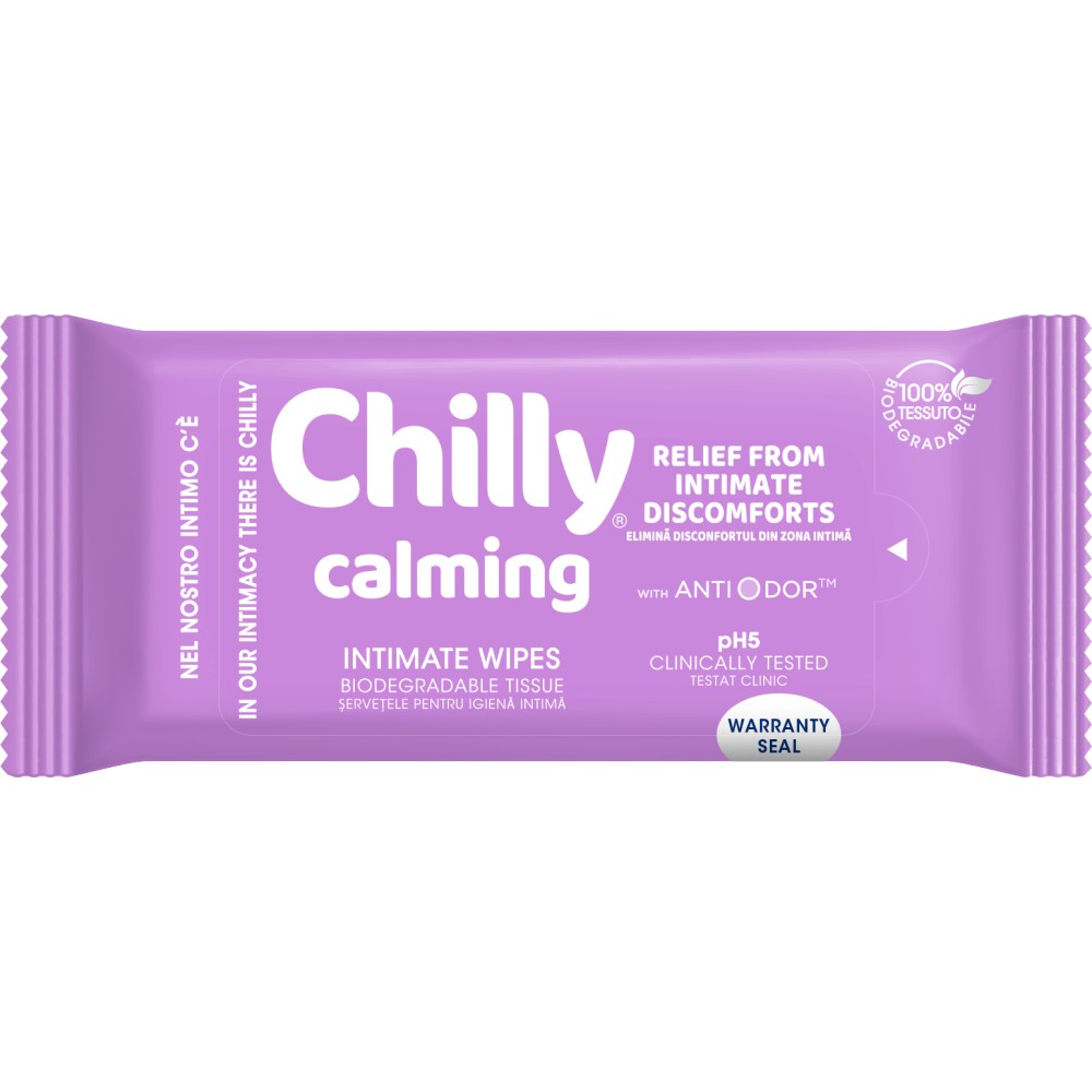Servetele pentru igiena intima, Calming, 12 bucati, Chilly