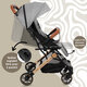 Carucior sport pentru copii Travel, Grey, Appekids 696495