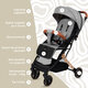 Carucior sport pentru copii Travel, Grey, Appekids 696492