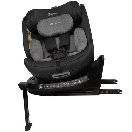Scaun auto I-Size Rear-Facing 360 Pro Comfort, 40-150 cm, Gey, Appekids