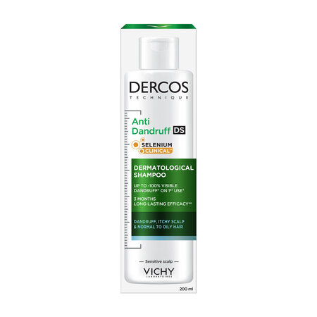 Sampon antimatreata pentru par normal spre gras Dercos, 200 ml, Vichy 816432