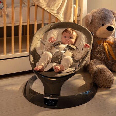 Leagan electric pentru bebelusi Evoque, Powder Grey, Appekids 696569