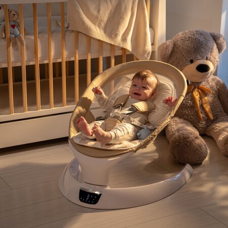 Leagan electric pentru bebelusi Evoque, Bubble Beige, Appekids 696575