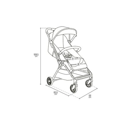 Carucior sport pentru copii Auto-folding Andrea, 0-22 kg, Turquoise, Momi 696618