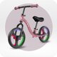 Bicicleta fara pedale cu roti led Isoka, Pink, 2 ani+, Momi 696713