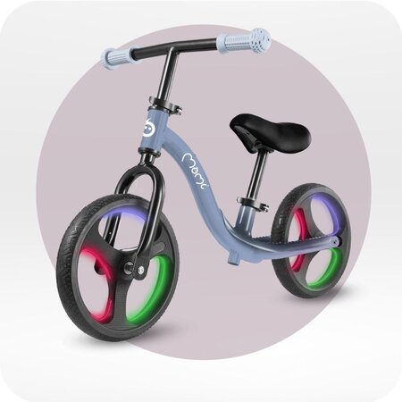 Bicicleta fara pedale cu roti led Isoka, Blue, 2 ani+, Momi 696719