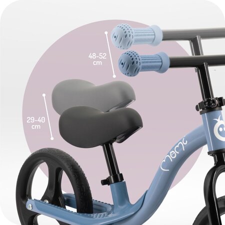 Bicicleta fara pedale cu roti led Isoka, Blue, 2 ani+, Momi 696720