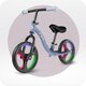 Bicicleta fara pedale cu roti led Isoka, Blue, 2 ani+, Momi 696719