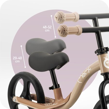 Bicicleta fara pedale cu roti led Isoka, Beige, 2 ani+, Momi 696725