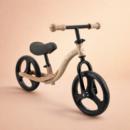 Bicicleta fara pedale cu roti led Isoka, Beige, 2 ani+, Momi 775398