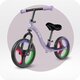 Bicicleta fara pedale cu roti led Isoka, Purple, 2 ani+, Momi 696732