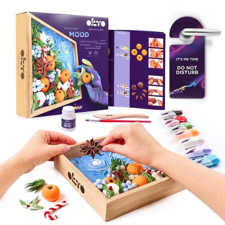 Set creatie Wood & Craft Succulents, 21 x 21 cm, Joy, 14 ani+, Okto 696744