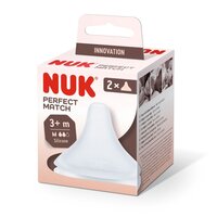 Tetina din silicon, Orificiu M, 2 buc, Nuk